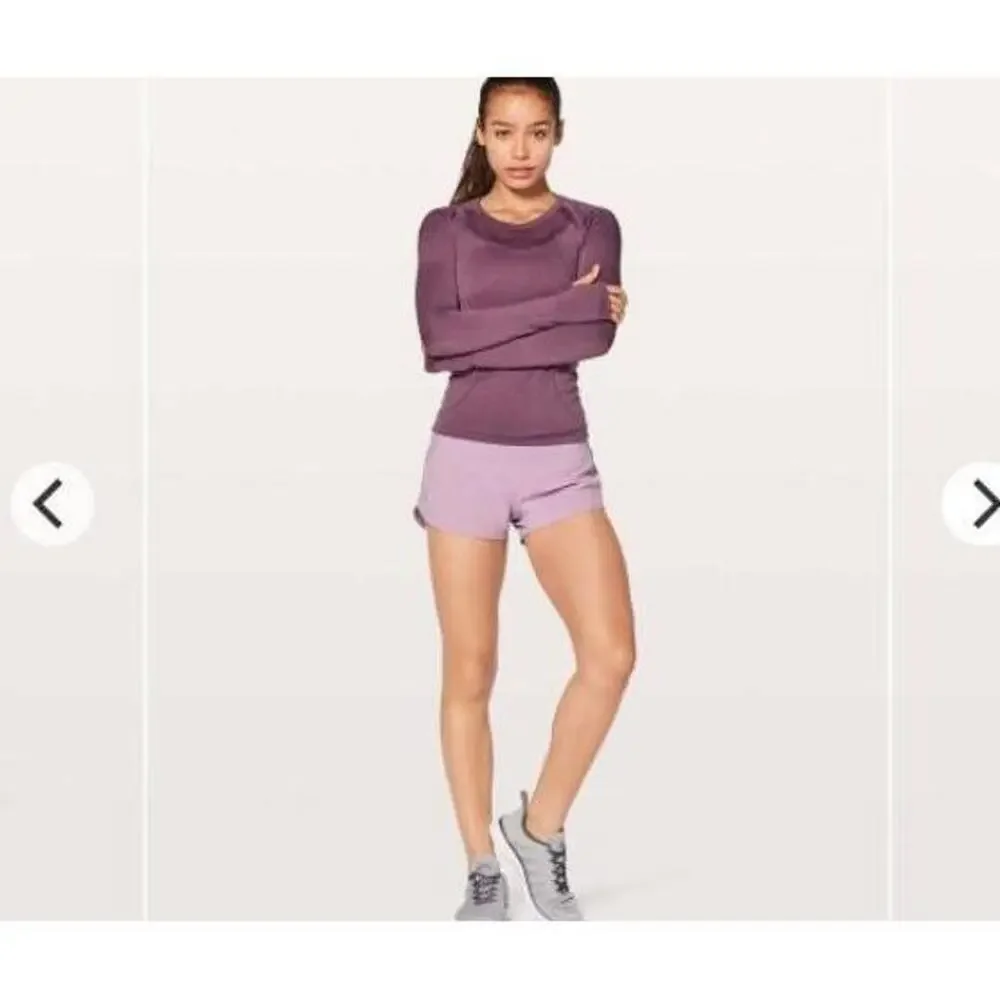 Lululemon Shorts Womens Size 6 Lilac Quartz Athletic Zipper Pocket Swift - Picture 10 of 11
